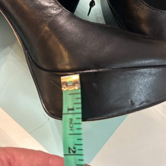 Truth or Dare by Madonna Black Leather zip-up high heel Shoes Size 7.5 - Picture 15 of 16